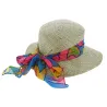 Giuditta 70's Straw Cap with Fancy Ribbon - Traclet Reference: 4842 | Traclet Hat Shop