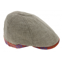 Gatsby Varadero Beige Linen Flat Cap - Traclet