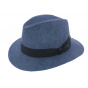 Faded Linen Jean Traveller Hat - Fléchet