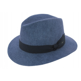 Faded Linen Jean Traveller Hat - Fléchet