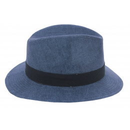 Faded Linen Jean Traveller Hat - Fléchet