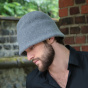 Black Wool Felt Hobo Hat