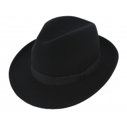 Chapeau Fedora Feutre Laine Noir