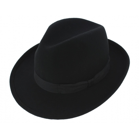 Fedora Felt Wool Hat Black