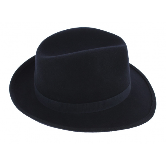 Chapeau Fédora Feutre Laine Marine - Traclet Chapeau Fédora Feutre Laine Marine - Traclet