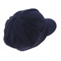 Navy Blue Cotton Newsboy Cap - Traclet