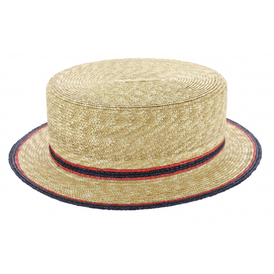 Grezzo Natural Straw Boater Hat - Tesi