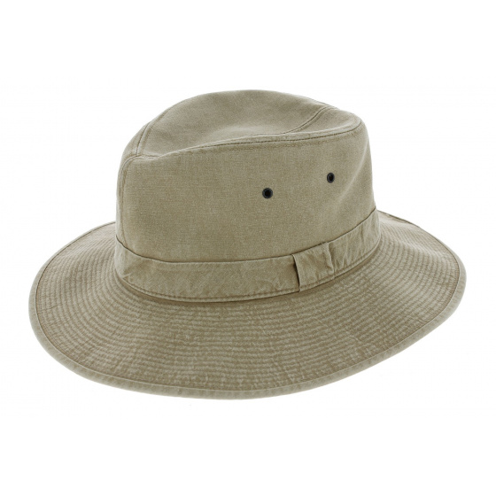 Mongo Cotton Beige Safari Hat - Crambes