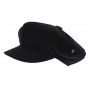 Black Cotton Relaxed Newsboy Cap - City Sport