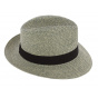 Seppia Paper Straw Fedora Hat Les chaumes en haut - Flechet