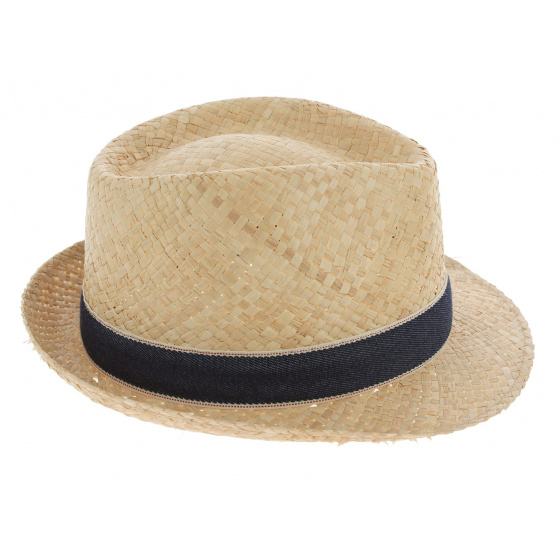 Beige Straw Trilby Hat - Fléchet