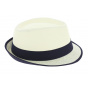 White Straw Paper Trilby Hat for Kids - Traclet