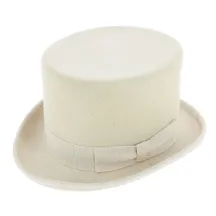 White Wool Felt Top Hat - Guerra Reference: 296 | Traclet Hat Shop
