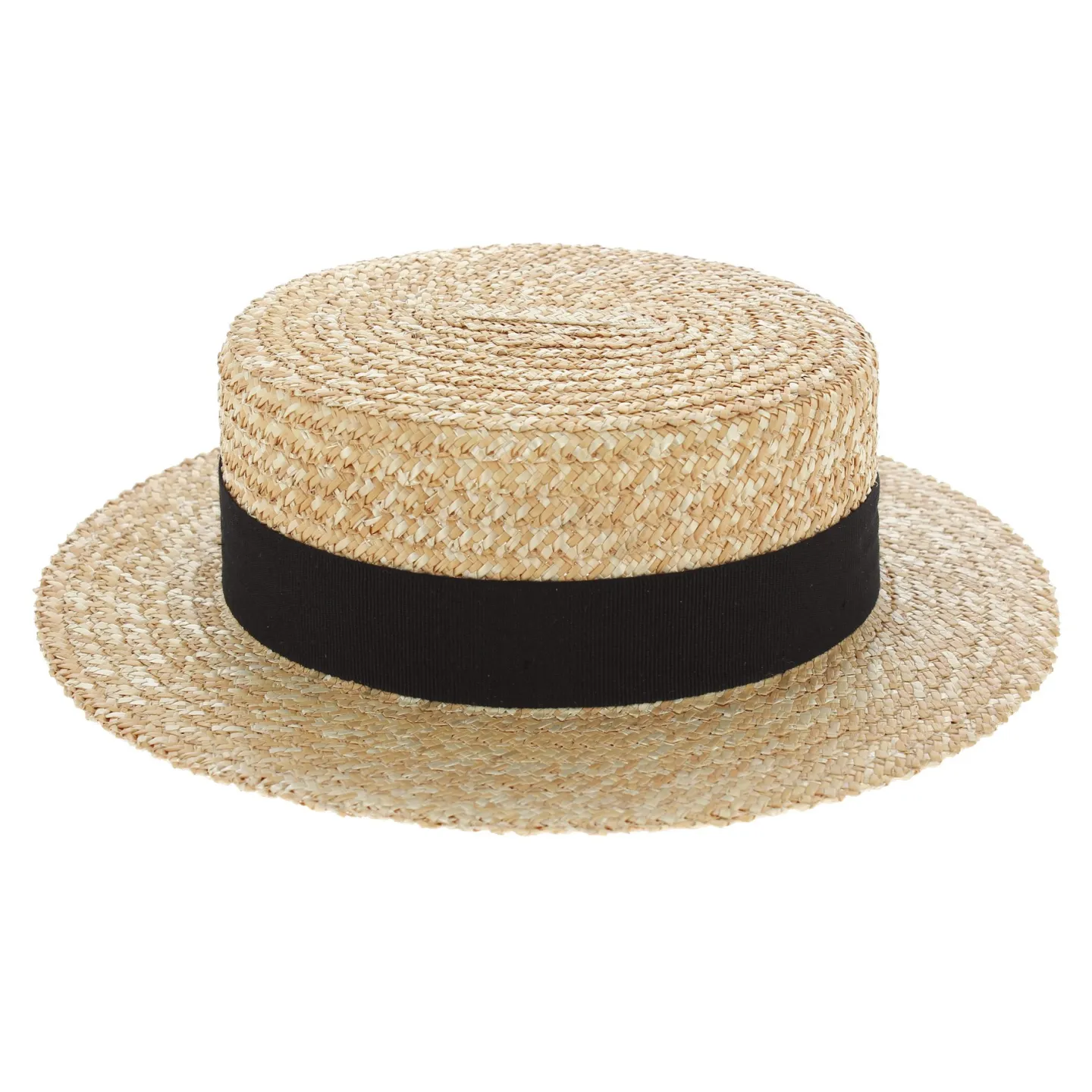 Double-grooved Straw Boater - Guerra 1855 Reference: 7042 | Traclet Hat Shop