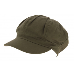 Cap gavroche liberty olive Cotton - Traclet