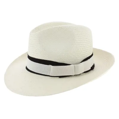 Customizable White Panama Fedora Hat - Traclet Reference: 8181 | Traclet Hat Shop
