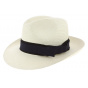 Chapeau Fedora Blanc Panama Personnalisable - Traclet
