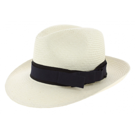 Chapeau Fedora Blanc Panama Personnalisable - Traclet