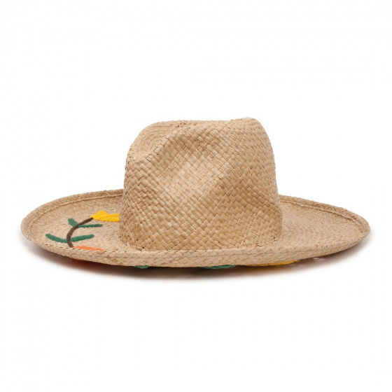 Jenna Tan Raffia Fedora Hat - Brixton