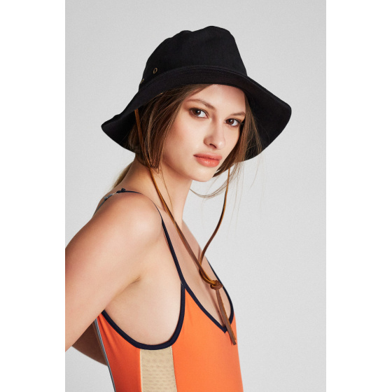 Black Cotton Penn Fedora Hat - Brixton