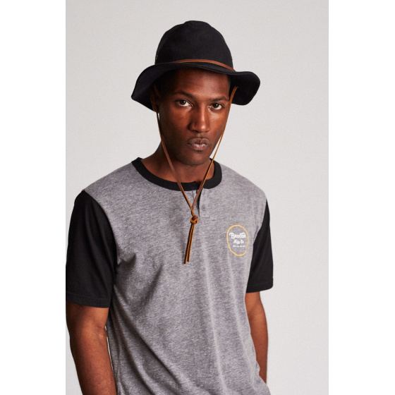 Black Cotton Penn Fedora Hat - Brixton