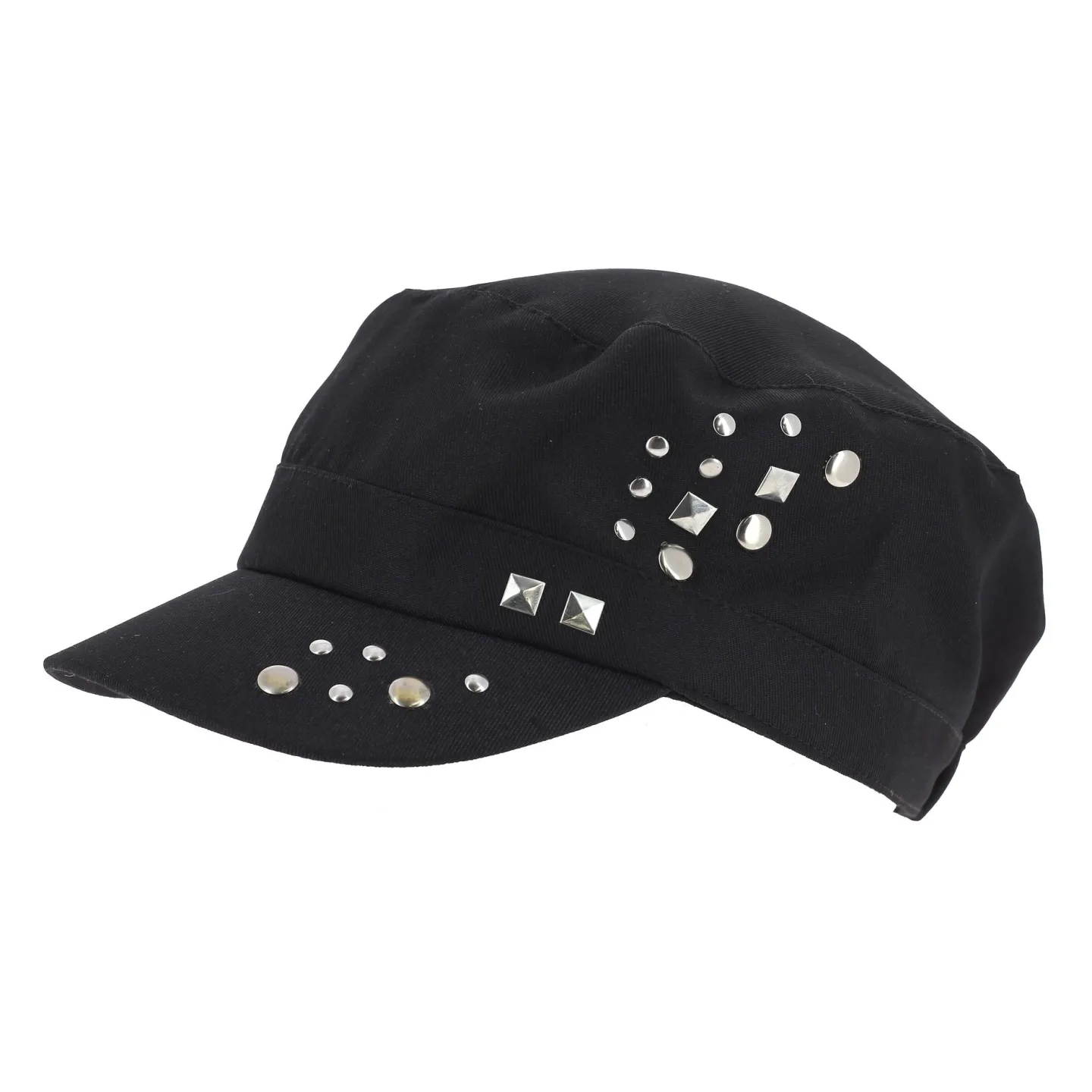 Casquette Army Cloutée Argent Noir Polyester - Traclet Reference : 8191 | Chapellerie Traclet