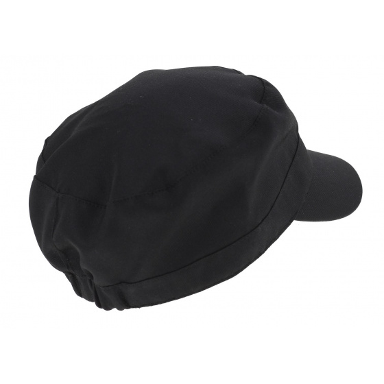 Silver Studded Black Polyester Army Cap - Traclet