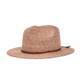 Pink Straw Fedora Hat Lera - Brixton