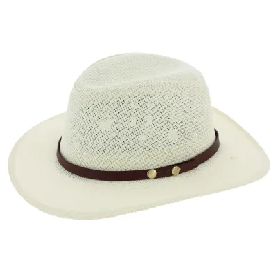 Chapeau Traveller Papier Paille Blanc Cassé- Traclet Reference : 8199 | Chapellerie Traclet