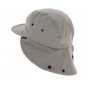 Baseball Cap with Neck Flap Hunter Cotton Beige - Traclet