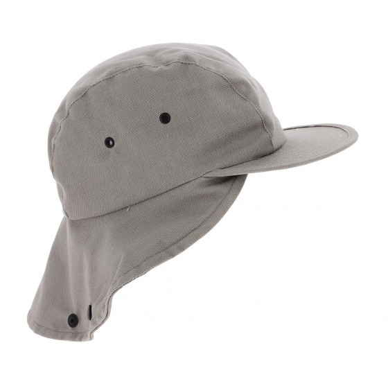 Baseball Cap with Neck Cover Hunter Cotton Beige - Traclet