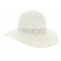 Panama Wide Brim Hat Monique White Ribbon