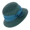 Petrol straw cloche hat Reference: 4681 | Traclet Hat Shop