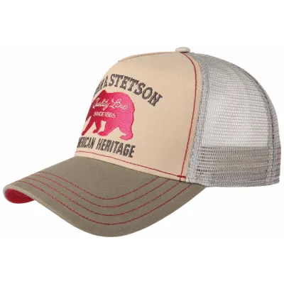 Beige Cotton Shafter College Snapback - Stetson Reference: 6564 | Traclet Hat Shop