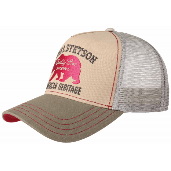 Beige Cotton Shafter Snapback - Stetson