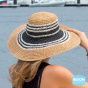 Betina Two-Tone Natural Fiber Wide-Brimmed Hat - Rigon Headwear