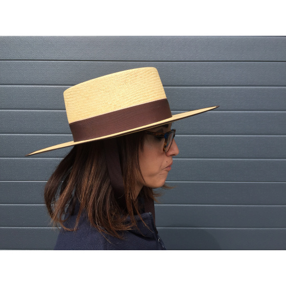 Cordobes Panama Hat with Brown Ribbon