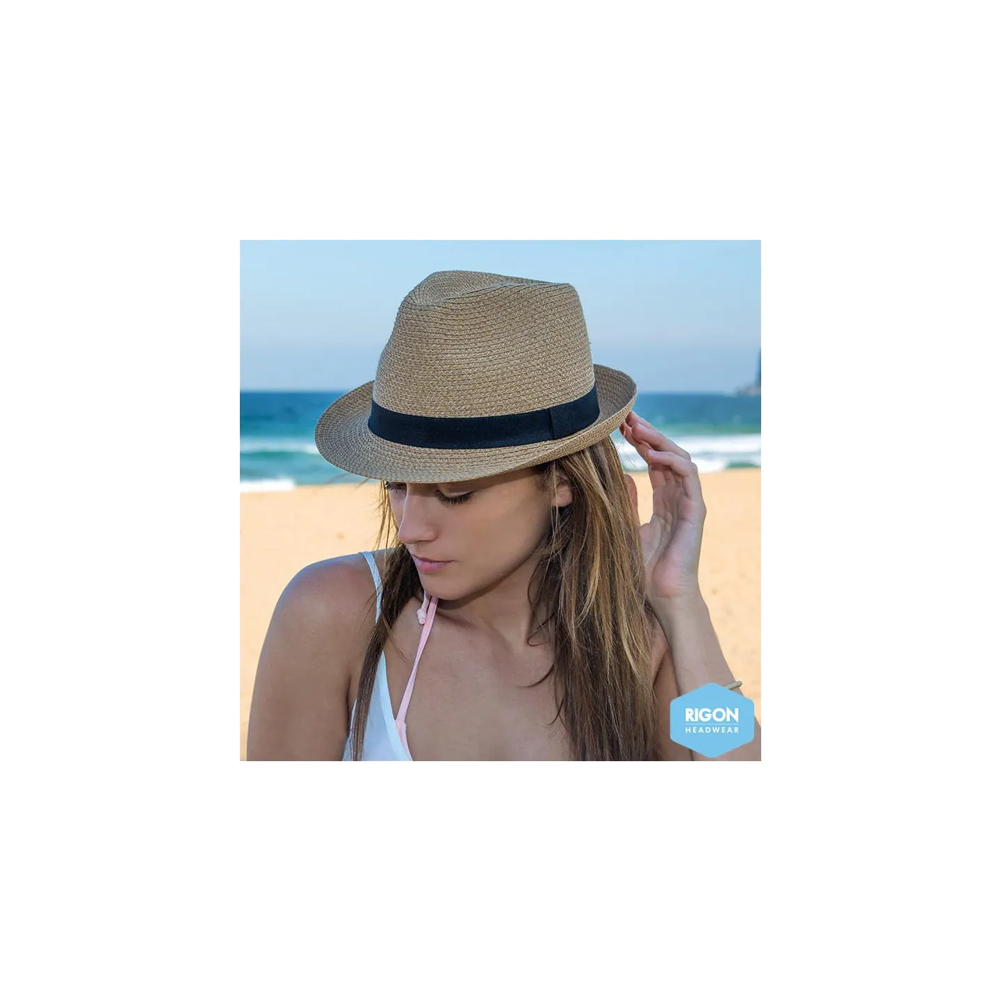 Chapeau de soleil Trilby Harley Polyester Beige UPF 50 + - HOUSE OF ORD - CAPE TOWN - Reference : 4747 | Chapellerie Traclet
