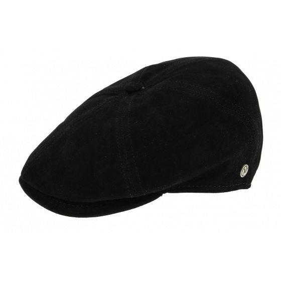 Casquette Arnold Forks Cuir d'Agneau Noir - Traclet Casquette Arnold Forks Cuir d'Agneau Noir - Traclet