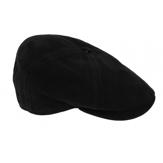Arnold Forks Black Lamb Leather Cap - Traclet