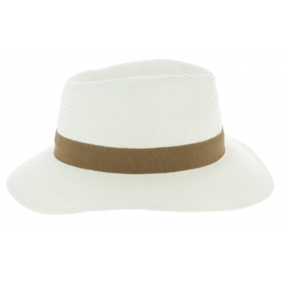Chapeau Traveller Libertad Panama Blanc / Marron - Traclet Chapeau Traveller Libertad Panama Blanc / Marron - Traclet