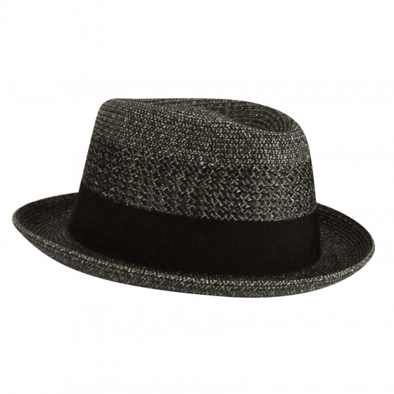 Chapeau Trilby Wilshire Noir Paille - Bailey