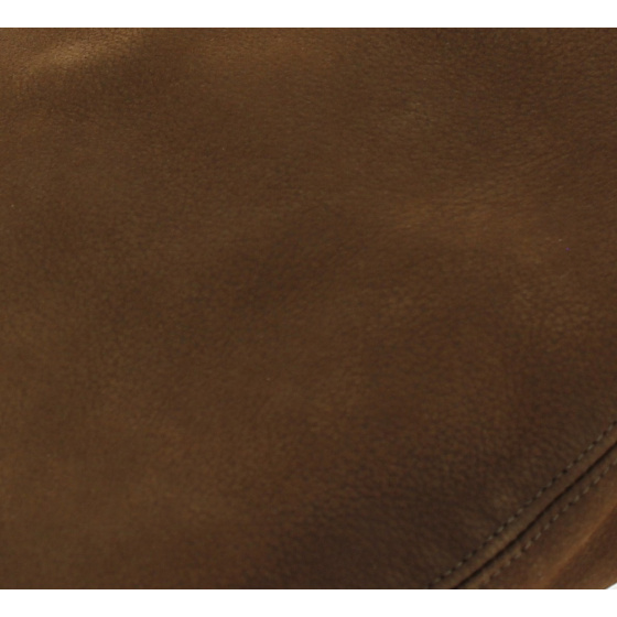 Casquette Cuir Plate Caramel
