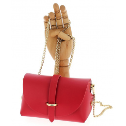Red leather courtesy bag