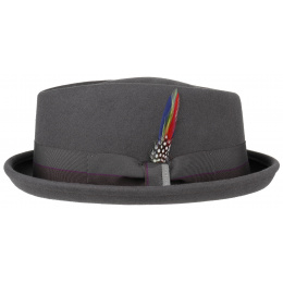 Chapeau DIAMOND PORKPIE GRIS STETSON