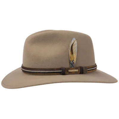 chapeau Traveller Taos beige stetson- chapeau stetson vitafelt Reference : 3133 | Chapellerie Traclet