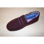 Suede loafer with stitching