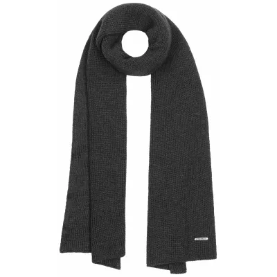 Merino Wool Lansdale Scarf Anthracite - Stetson Reference: 3993 | Traclet Hat Shop