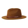 Cognac Wool Felt Fedora Hat Messer - Brixton Reference: 4944 | Traclet Hat Shop