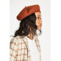 Audrey Felt Wool Rust Beret- Brixton